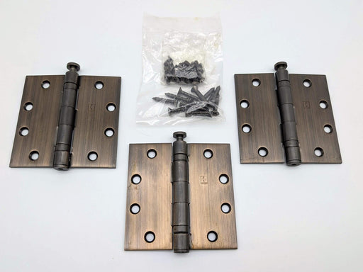 3x Hager BB1191 4.5" x 4.5" Door Hinges Ball Bearing Oiled Bronze Removable Pin 1