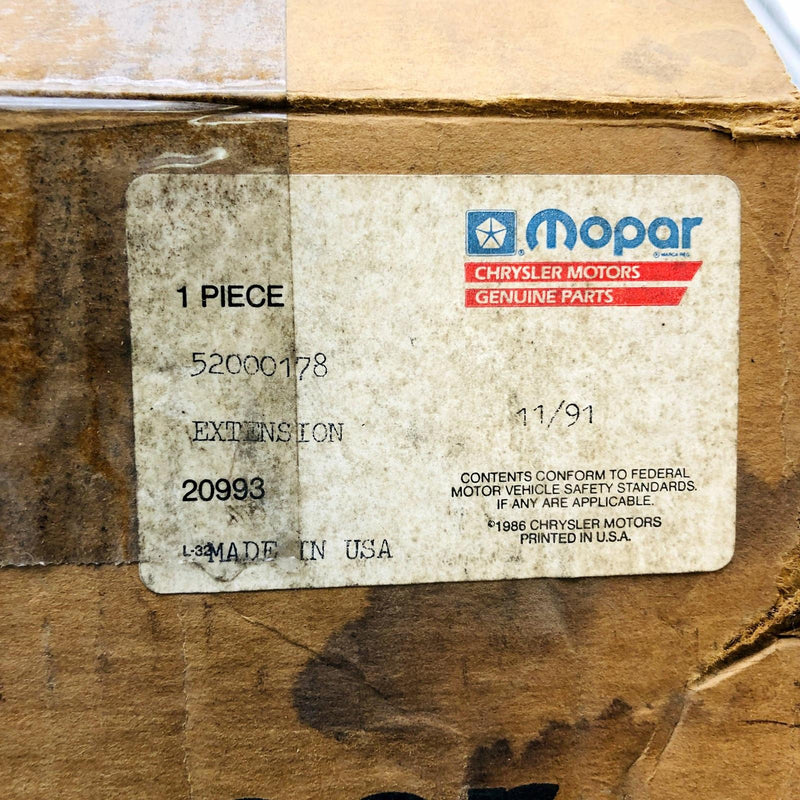 Mopar 52000178 Bumper Extension End Cap Black Plastic OEM NOS 84-90 Jeep Open 2