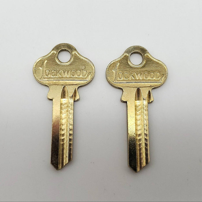 2x Lockwood 1005 Key Blanks Gold Tone 5 Pin Nickel Plated OEM USA Fitchburg Mass 3