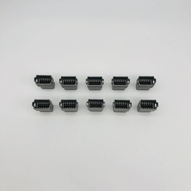 TE Connectivity DT04-12PA Receptacle 12 Pin Grey Wire to Wire Crimp Pack of 10 8
