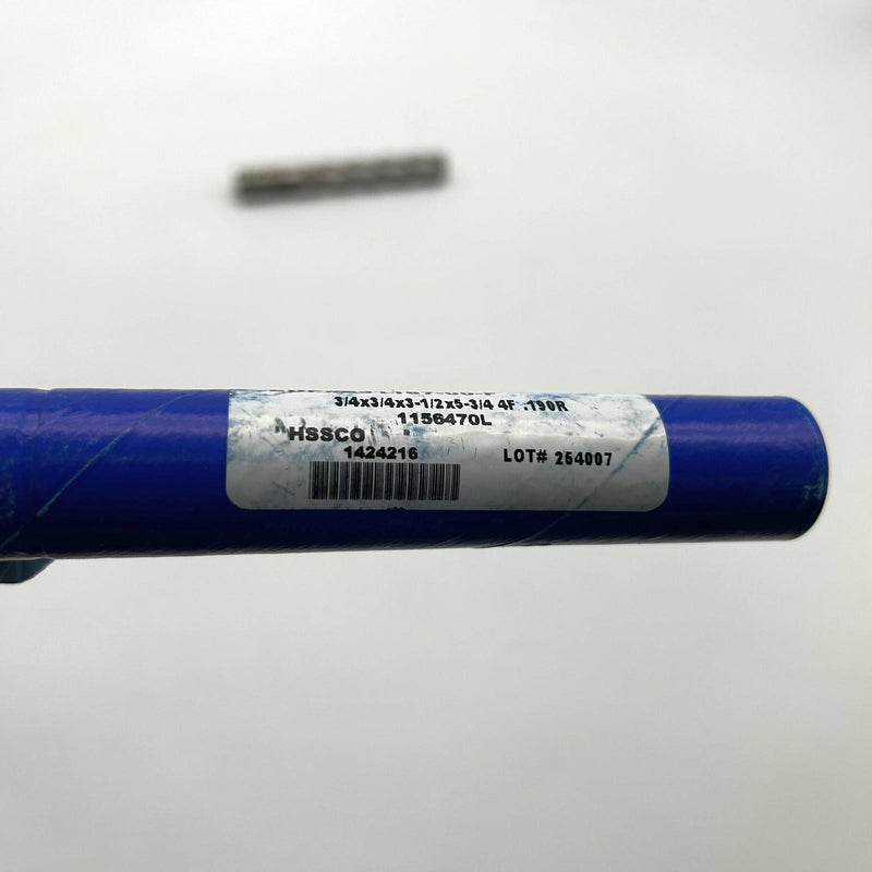 Fastcut E31167-OO-F End Mill Special 3/4 x 3/4 x 3-1/2 x 5-3/4 HSSCO 4 FL .190R 3