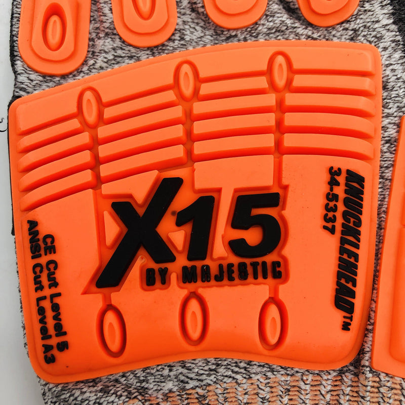 Majestic 34-5337 Work Gloves Size Large x15 Cut Resistant Poly Palm Coat 2 Pair 2