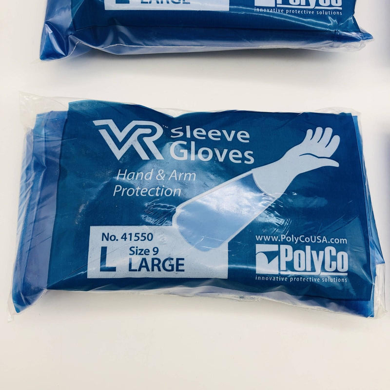 PolyCo 41550 Sleeve Gloves Large 11 Mil Disposable Nitrile Polyolefin 6 Pairs 2