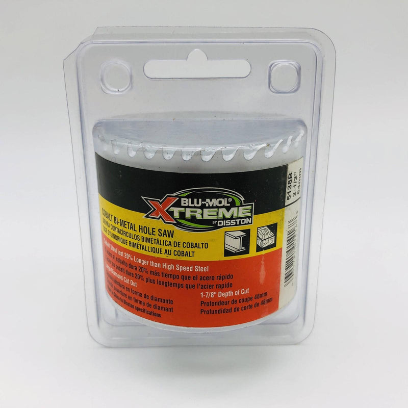 Blu Mol Xtreme 5138B Hole Saw 2-1/2" / 64mm Cobalt Steel Bi-Metal Cats Eye Open 4