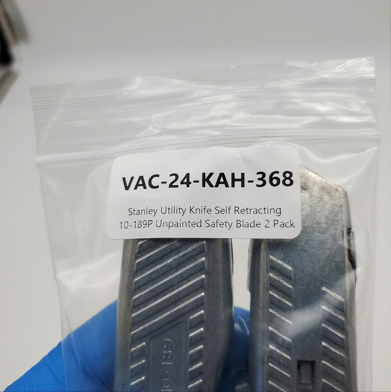 Stanley Utility Knife Self Retracting 10-189P Unpainted Safety Blade 2 Pack 6