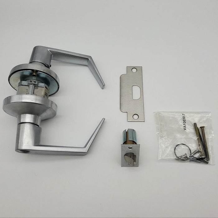 PDQ Door Lever Storeroom Lock Satin Chrome 2-3/4" Backset Less Core GP115PHL 2