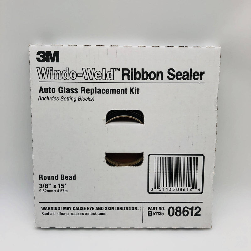 3M 08612 3M Window Weld Ribbon Sealer 3/8in X 15ft Round Auto Glass Replat Kit 7