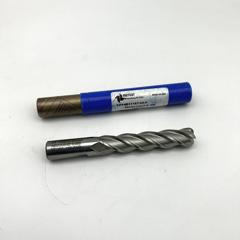 Fastcut E31167-OO-F End Mill Special 3/4 x 3/4 x 3-1/2 x 5-3/4 HSSCO 4 FL .190R 10