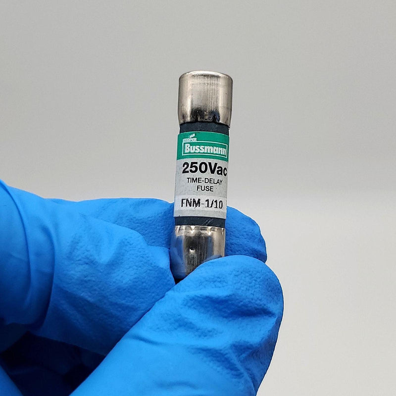 Bussmann FNM-1/10 Fuses 0.1A 250V Time Delay Dual Element Midget Fuses Pack 10 2