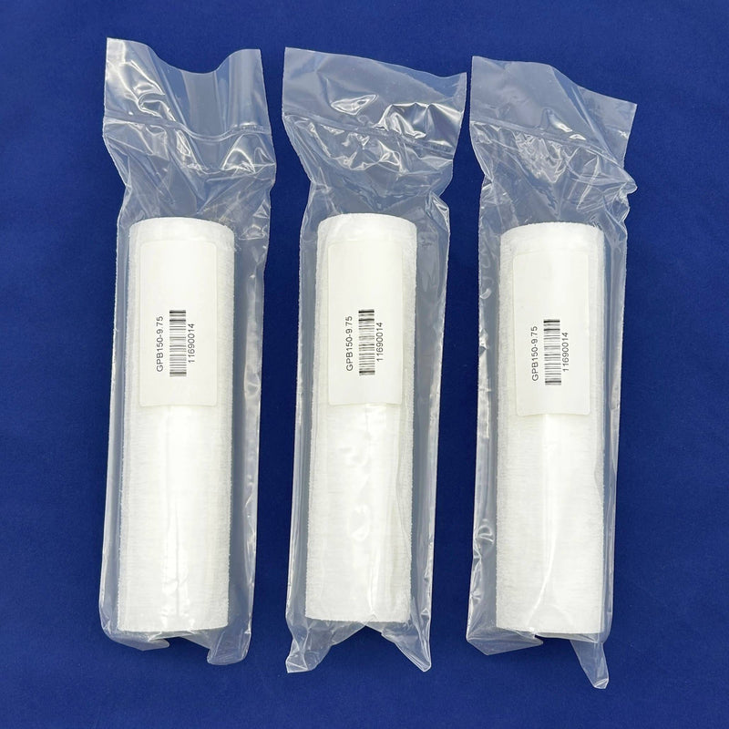 3pk Global Filter GPB150-9.75 Melt-Blown Filter Cartridge 150um Polyolefin 9.75