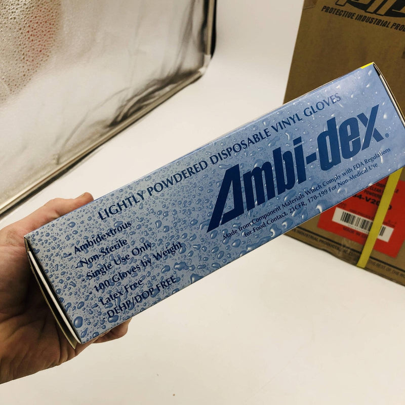 PIP Ambi-dex 64-V2000/S Disposable Vinyl Gloves Sz Small Powdered 4 mil 10 Boxes 5