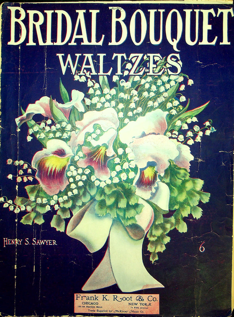 1909 Bridal Bouquet Waltzes Vintage Sheet Music Henry S Sawyer Marriage Romantic