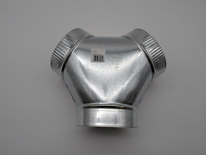 Fantech 6" Y Adapter Duct 6" x 6" x 6" Galvanized Sheet Metal FY 6 2