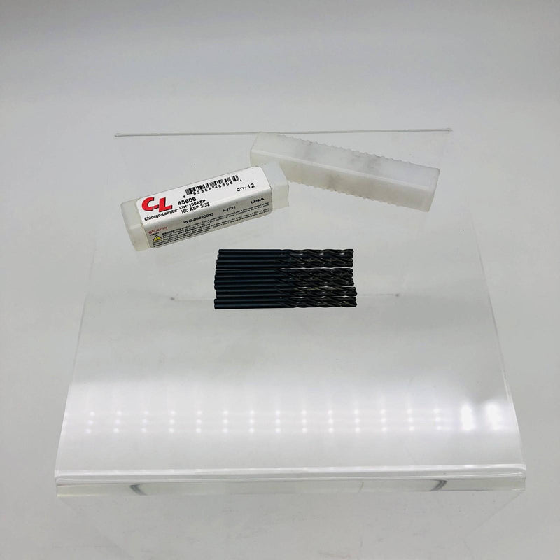 Chicago Latrobe 45606 Drill Bit 3/32 Jobber Length HSS 150ASP Black Oxide 12pk 8