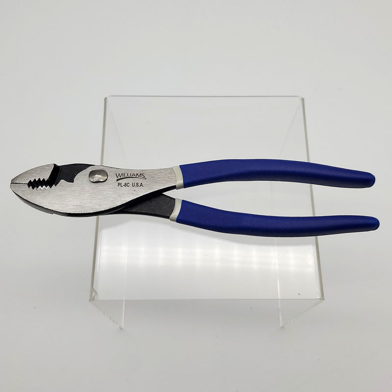 Williams Snap-On PL-8C Pliers 8 Inch Combination Slip Joint Blue Handle USA Made 1