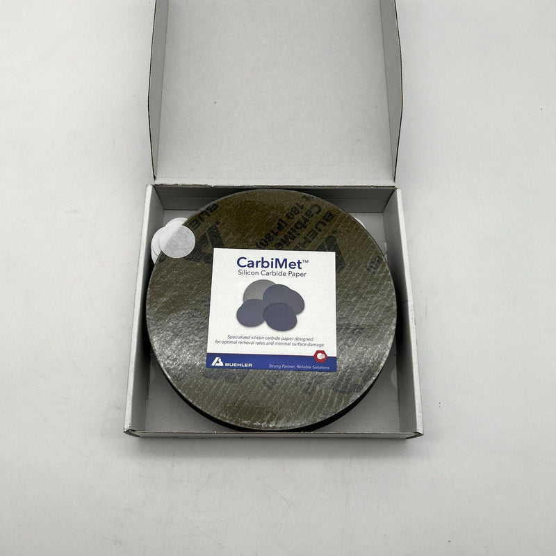 Buehler CarbiMet 36080180 Abrasive Discs SiC Paper 8in 180 Grit PSA 100/BX 7