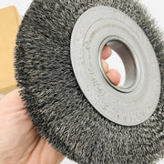 Weiler 06120 Wire Wheel Crimp 8in .014 Stl Fill 2in AH Med Face Clean Deburring 4