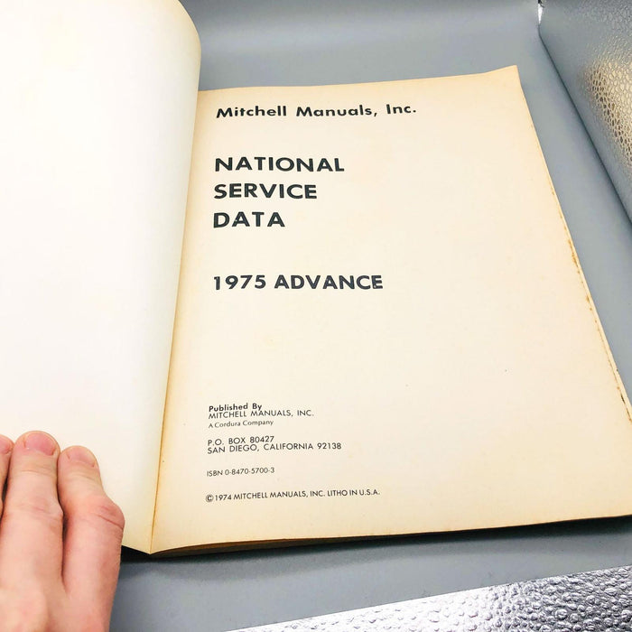 1975 Advance National Service Data Book Car Auto Mitchell Manuals Ford Chevy 5