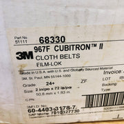 3M 68330 Cloth Sanding Belt 967F Cubitron II 2"x 72" 24+ ZF-Weight Film Lok 4pk 2