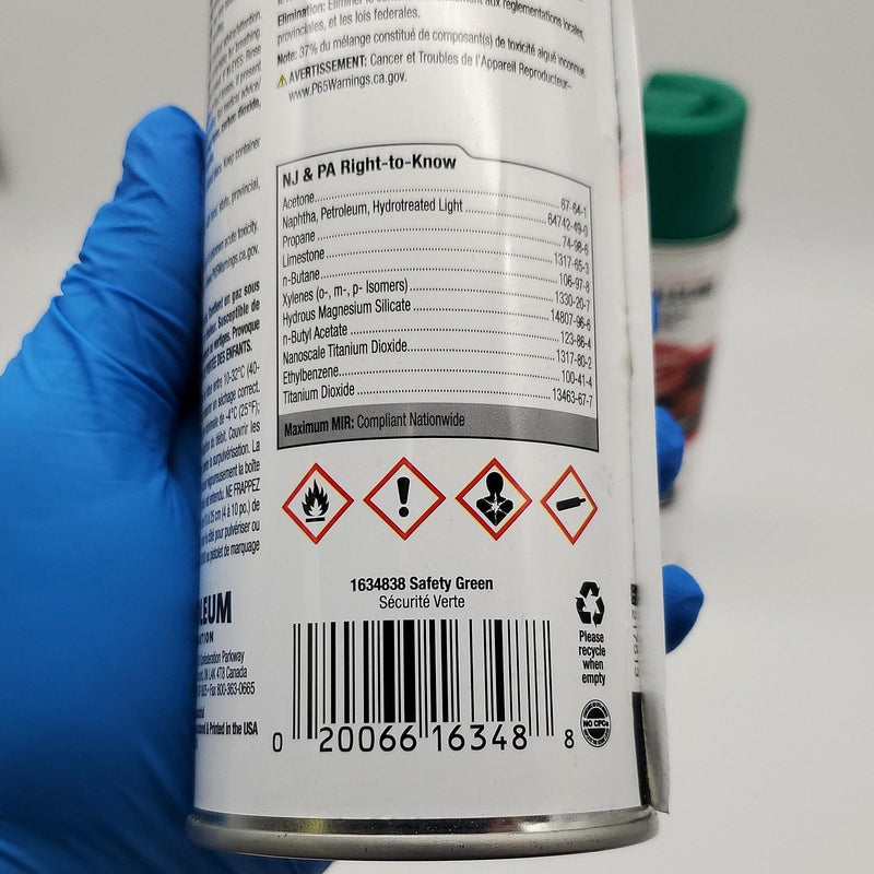 Rust-Oleum Precision Safety Inverted Marking Paint Green 17oz Can Pack of 2 4