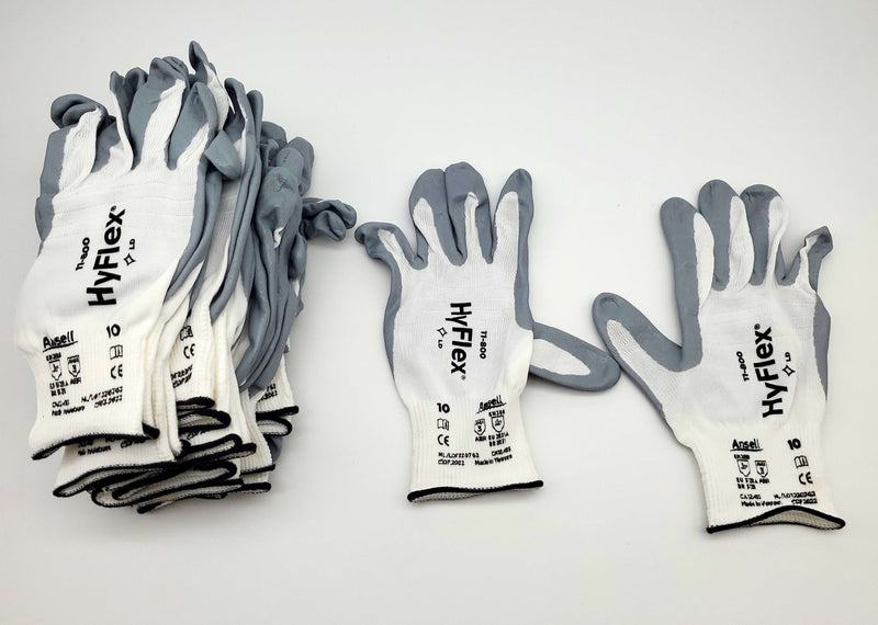 Hyflex Oil Resistant Work Gloves XL Nitrile Foam Palm Coated 11-800 12 Pairs 1