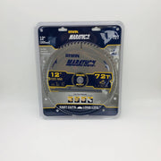 Irwin 14082 Circular Saw Blade 12" w 1" Arbor 72T Carbide Teeth Trim Finish 9