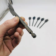 Cle-Line C17113 Power Wood Bore Bit Spade 1-1/8 x 6in Black Oxide 1823 HSS 6pk 9