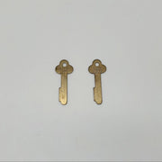 2x York Diebold Safe Deposit Lock Key Blanks 0.055"T x 0.355"W x 2.105"L Flat 3