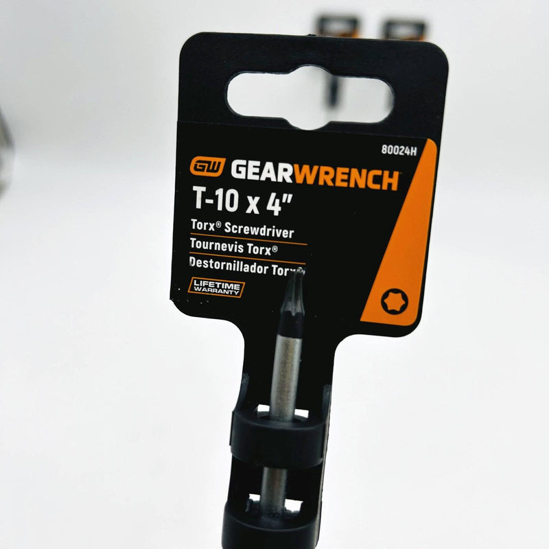 GearWrench 80024H Screwdriver Dual Material Mag T10x4 Torx Black Oxide Lot of 3 3