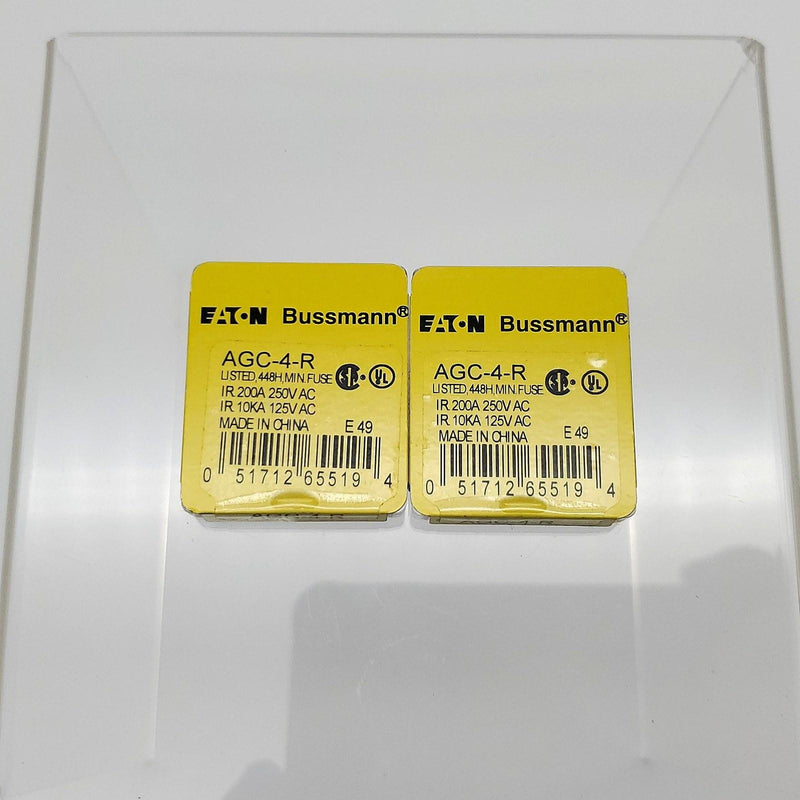 Bussmann AGC-4-R Fuses 5A 250V Fast Acting Glass Pack of 10 1