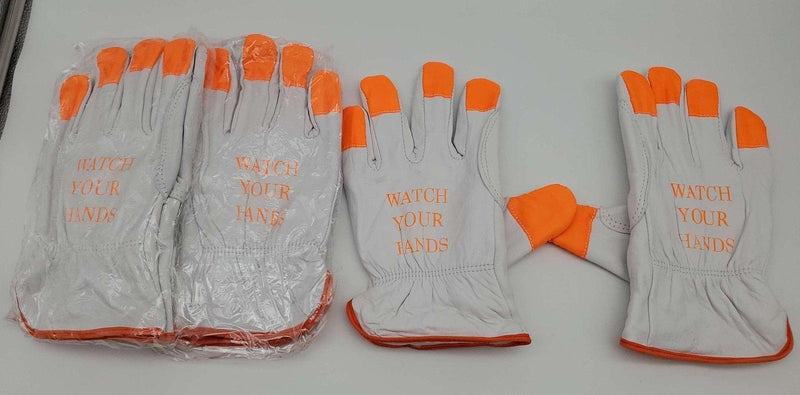 Goatskin Leather Driver Gloves A5 Cut Resistant Hi-Vis Fingertips 3XL 3 Pairs 1