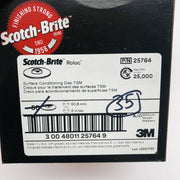 3M Scotch Brite 25764 Disc 2in x NH Roloc TSM SF Conditioning A/O Medium 35pk 2