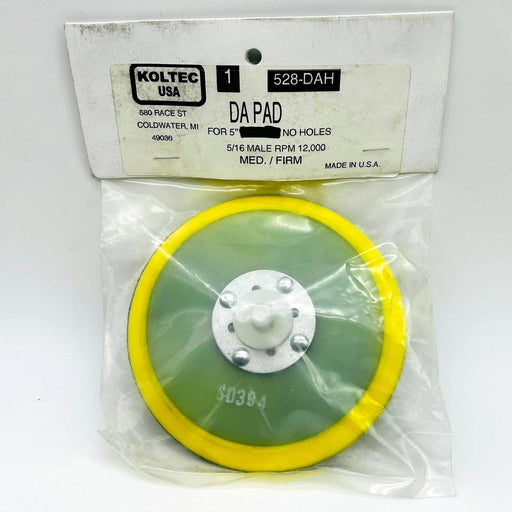 Koltec 528-DAH Backup Pad 5" DA Hook and Loop No Holes 5/16 Male Medium Firm 1