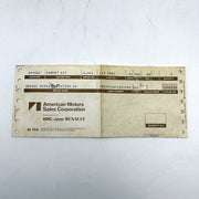 AMC Jeep 8133821 Gasket Package for Carburetor OEM NOS 1981 CJ 5-8 Scrmb Sealed 3