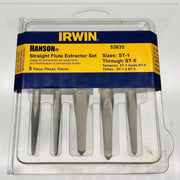 Irwin Hanson 53635 Straight Flute Screw Extractor Set Sizes ST-1 Through ST-5 1
