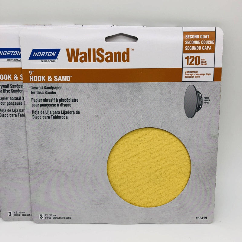 Norton 07660768419 Abra Sanding Disc 9in A296 120G Hook and Loop 15 Discs 2