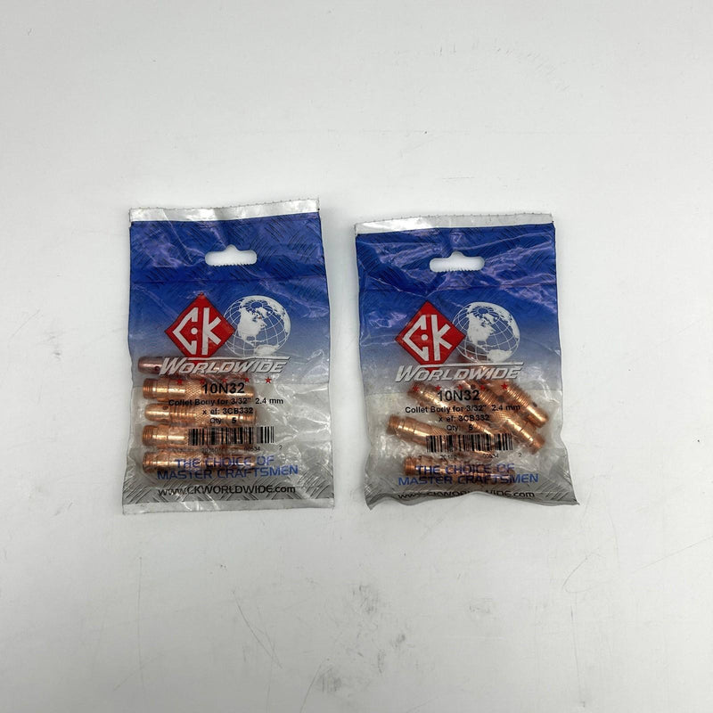 CK Worldwide 10N32 Collet Body for 3/32" 2.4mm Copper Lot of 10