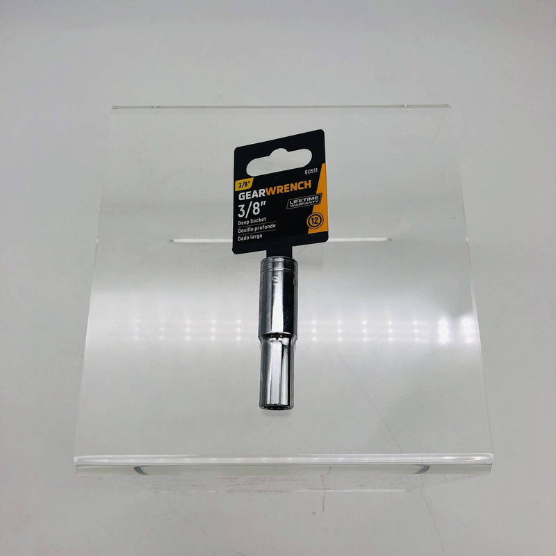 GearWrench 80511 Deep Socket 3/8" 12-Point with 3/8" Drive Polished Alloy Steel 8