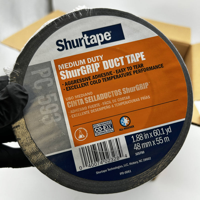 Shurtape PC593 Duct Tape Silver 48MM X 55m 8 Mil General Purpose 152303 24 Rolls