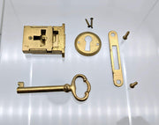 National C8207 Furniture Lock RH Door or Drawer Deadbolt Type Polished Brass 1