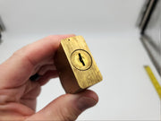 American Lock Padlock 1"L x 0.25"D Shackle A30 Solid Brass 1-3/8" Case USA Made 3