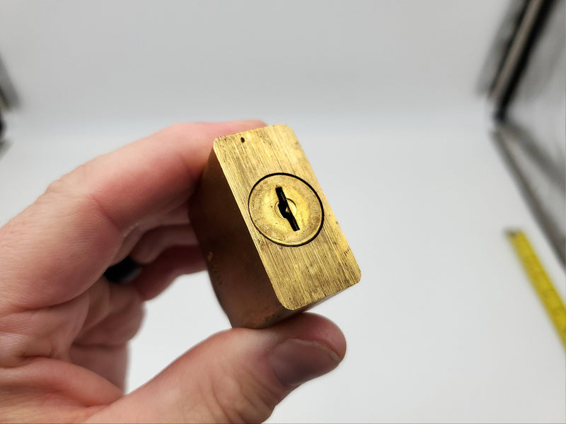 American Lock Padlock 1"L x 0.25"D Shackle A30 Solid Brass 1-3/8" Case USA Made 3