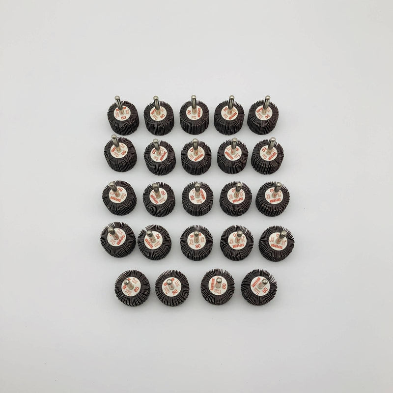 Superior Abrasives 10115 Mounted Flap Wheel 1.5in x 1in x 1/4in 80 AO Lot of 24 8