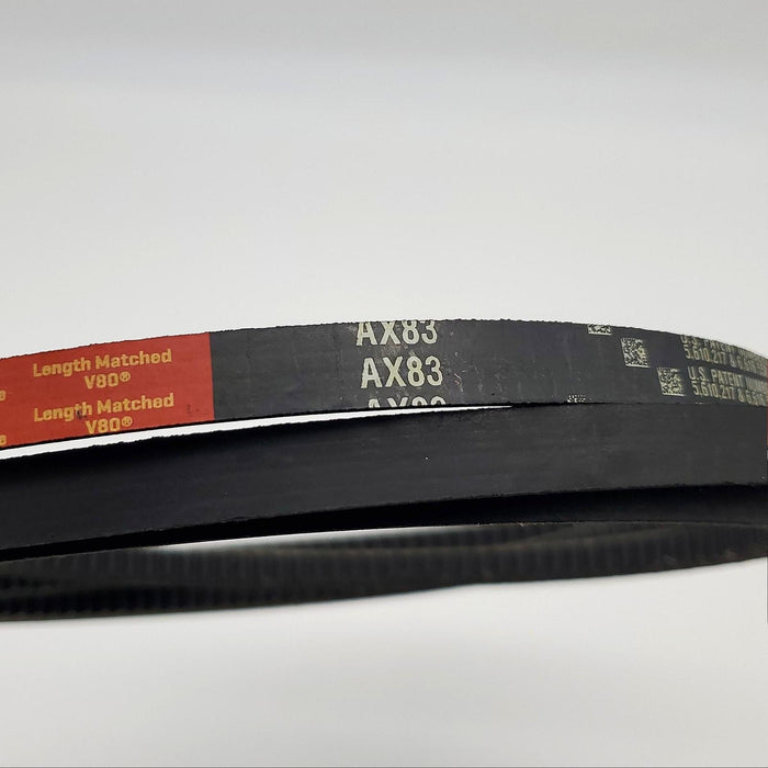 Gates AX83 Belt Tri-Power Notched 1/2" Wide 85" Len 5/16" Thick AX Section 3