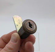 National C8053 Cam Lock Antique Brass 1-3/16" L 3/4" Dia Straight / Formed Cam 1