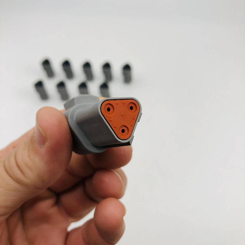 TE Connectivity DT04-3P Receptacle 3 Pin Grey Wire to Wire 3 Way Pack of 10 7