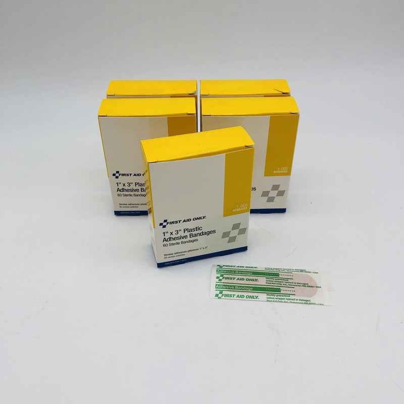 Acme First Aid Only 1-060 Plastic Adhesive Bandages 1" x 3" Lot of 300/5 Boxes 9