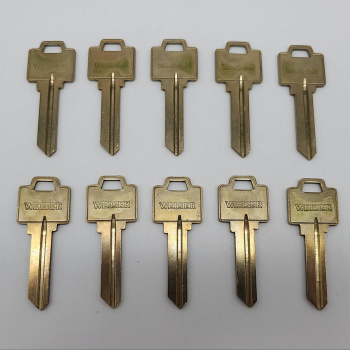 10x Weiser No 1559 Key Blanks For Weiser Locksets Brass 6 Ilco WR4-A1054WB 3