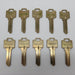 10x Weiser No 1559 Key Blanks For Weiser Locksets Brass 6 Ilco WR4-A1054WB 3