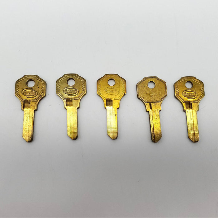5x Corbin 8658 JVS Key Blanks JVS Keyway Cabinet Lock Brass NOS 3
